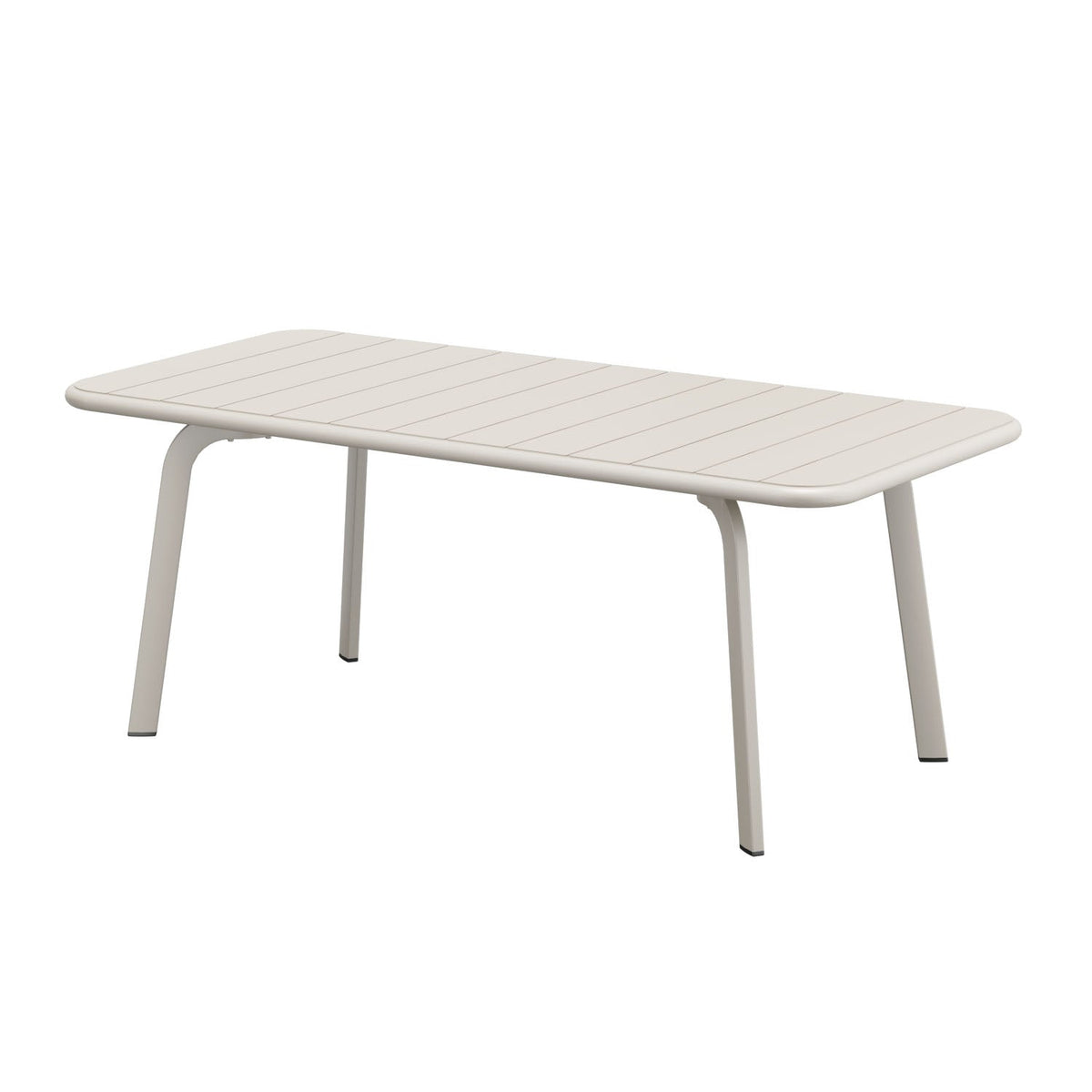 Joy 6-person aluminum outdoor dining set in beige – another view