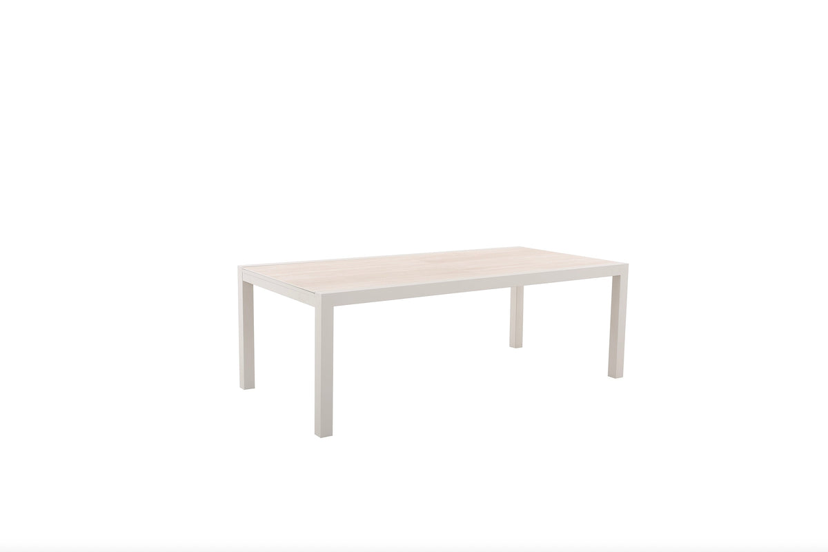 Eden extendable beige aluminum ceramic outdoor dining table – another view (3)