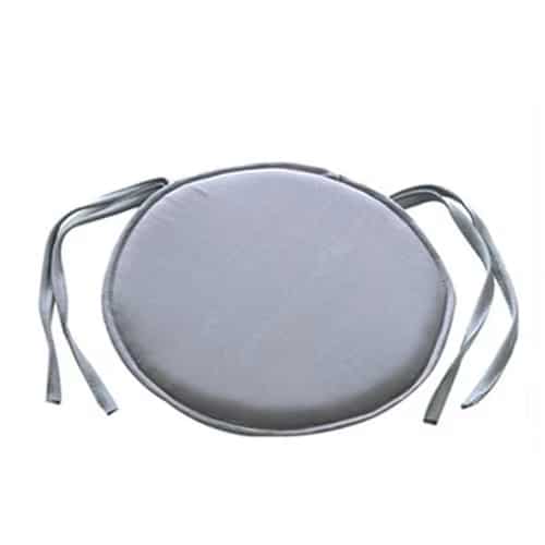 Round tie-on chair cushion – gray variant