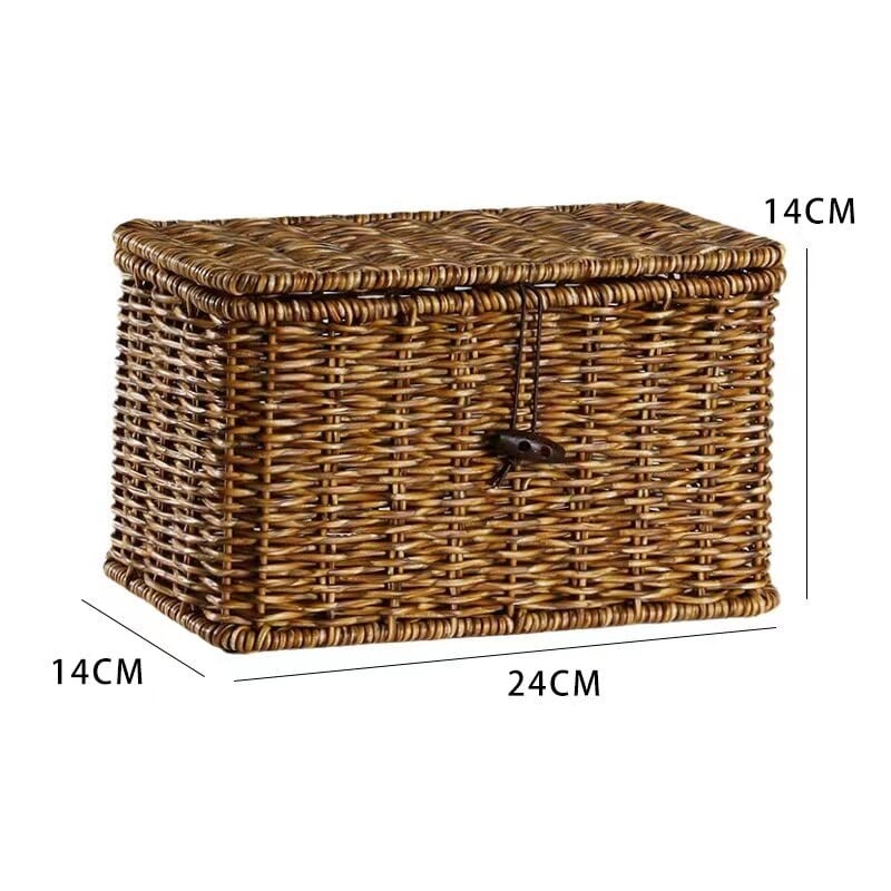 Lightweight natural rattan trunk with tightly braided sides – dimensions diagram (2)