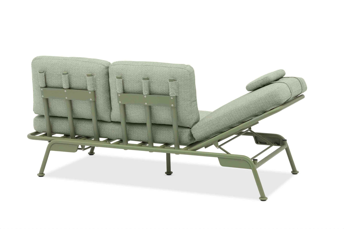Sunny green convertible aluminum outdoor sofa lounger