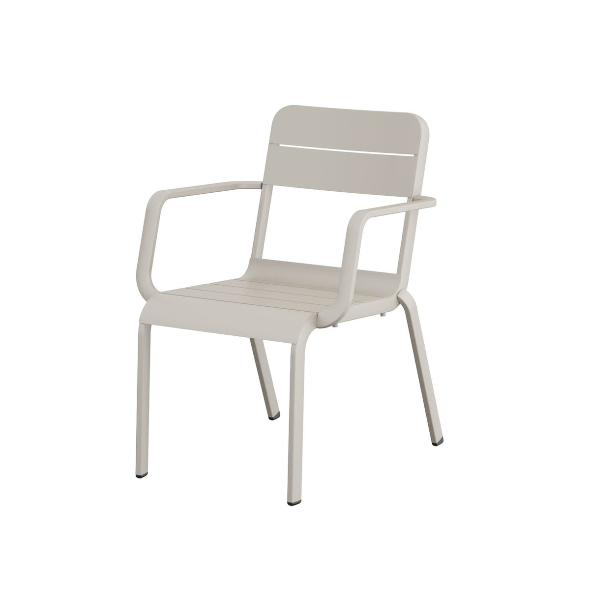 Joy 6-person aluminum outdoor dining set in beige – another view (2)