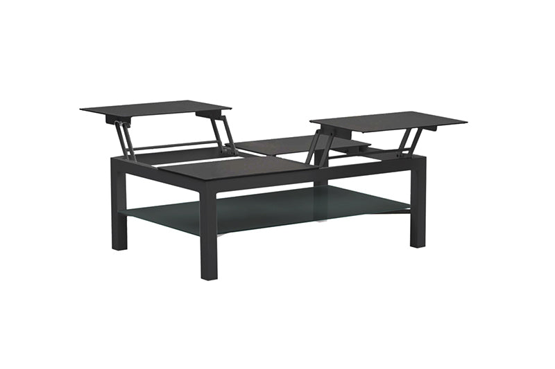 Belly Cool black aluminum outdoor sectional with lift-top coffee table – another view