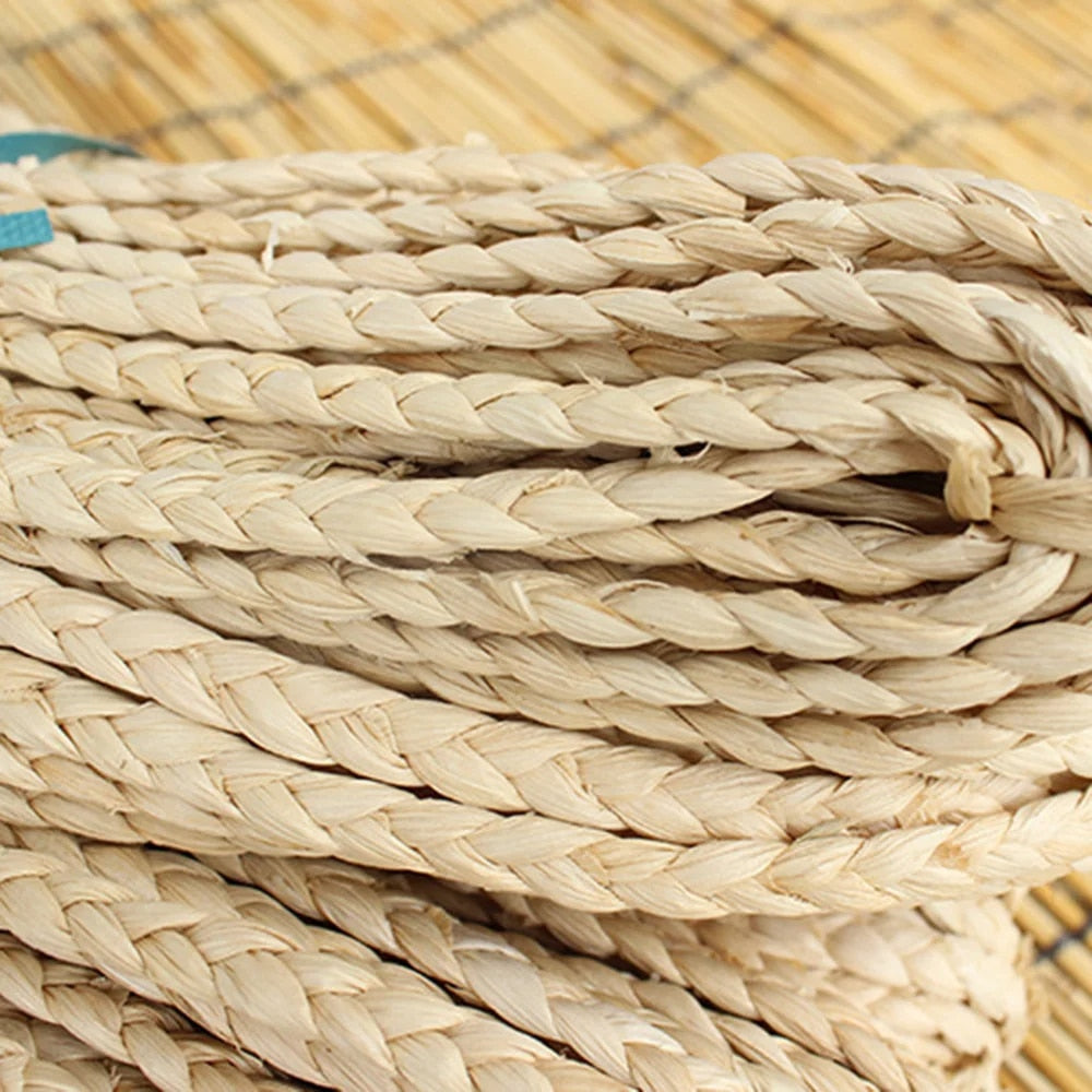 Straw-weave rattan decor accent in warm beige – close-up detail (2)