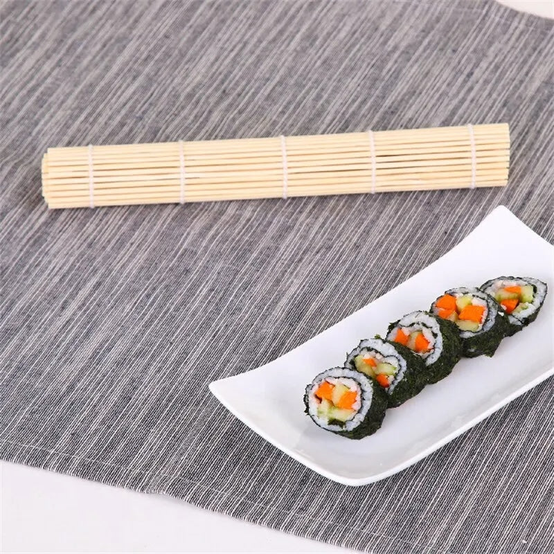 Non-slip bamboo slat placemat – shown in a room setting
