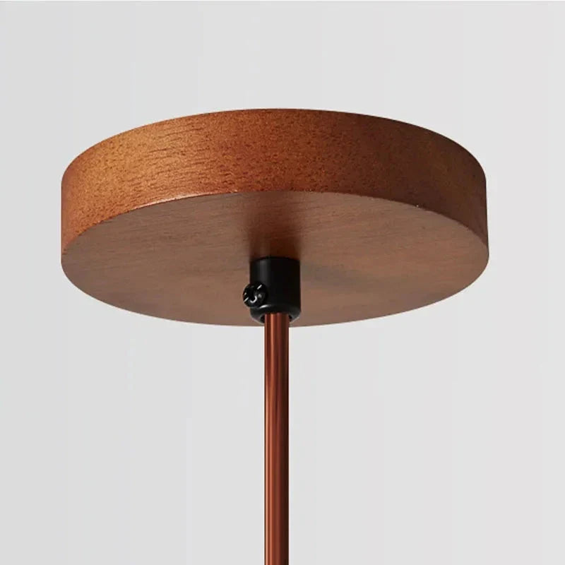 Himère marble and dark wood pendant light – close-up detail (2)